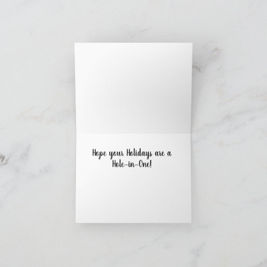 Golf Ball Design Folded Greeting Card Kaart (Binnen)