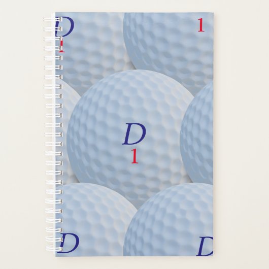 Golf Ball Design Golfer's Weekse Planner (Voorkant)
