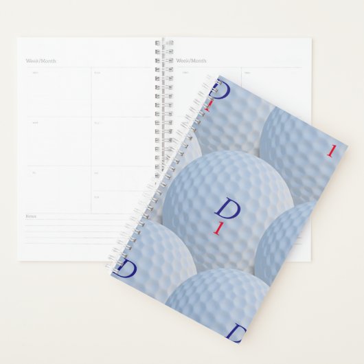 Golf Ball Design Golfer's Weekse Planner (Display)