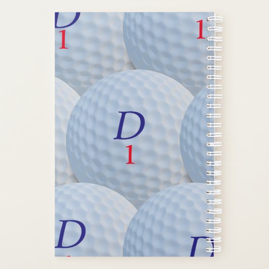 Golf Ball Design Golfer's Weekse Planner (Achterkant)