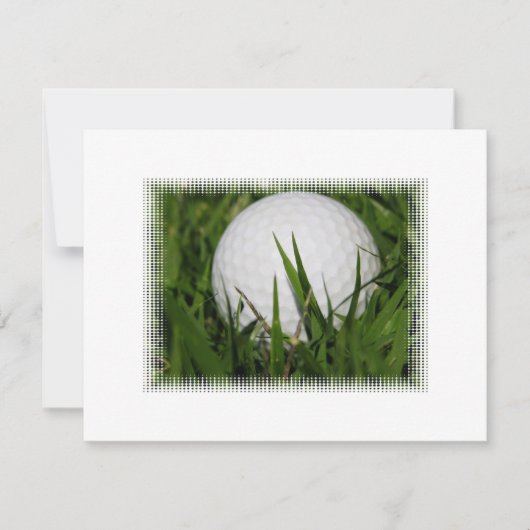 Golf Ball Design Invitation Kaart (Voorkant)