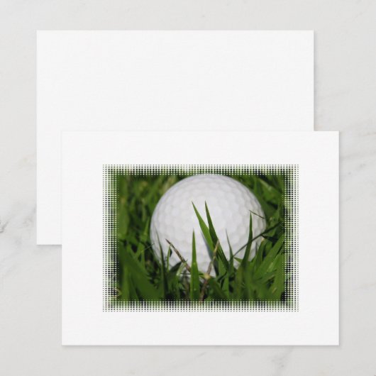 Golf Ball Design Invitation Kaart (Voorkant / Achterkant)