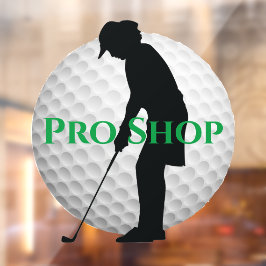 Golf Ball Design Window Cling Raamsticker