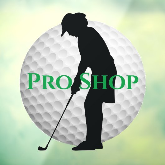 Golf Ball Design Window Cling Raamsticker (Vel 3)