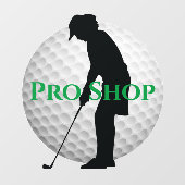 Golf Ball Design Window Cling Raamsticker (Vel)