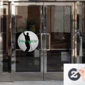 Golf Ball Design Window Cling Raamsticker (Kantoordeur)