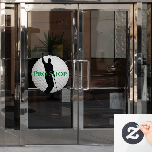 Golf Ball Design Window Cling Raamsticker (Kantoordeur)
