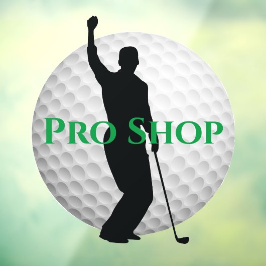 Golf Ball Design Window Cling Raamsticker (Vel 3)