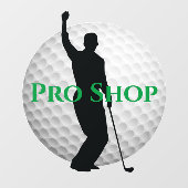 Golf Ball Design Window Cling Raamsticker (Vel)