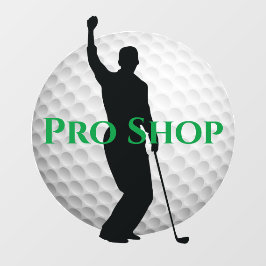 Golf Ball Design Window Cling Raamsticker