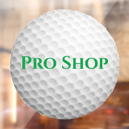 Golf Ball Design Window Cling Raamsticker
