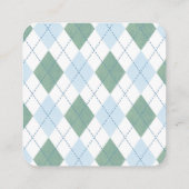 Golf Ball Diamond Print Diaper Raffle Baby Shower Informatiekaartje (Achterkant)