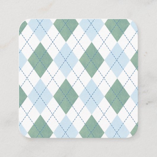 Golf Ball Diamond Print Diaper Raffle Baby Shower Informatiekaartje (Achterkant)