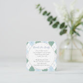 Golf Ball Diamond Print Diaper Raffle Baby Shower Informatiekaartje (Staand voorkant)