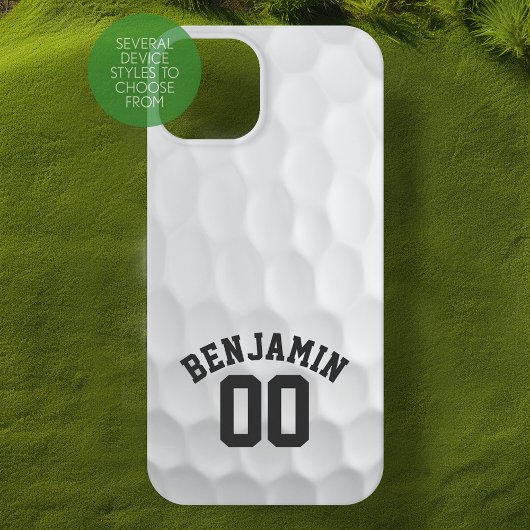 Golf Ball Dimples en Custom Name Number Case-Mate iPhone Case