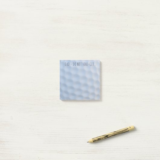 Golf Ball Dimples - Gepersonaliseerde Post Post-it® Notes (Op bureau)