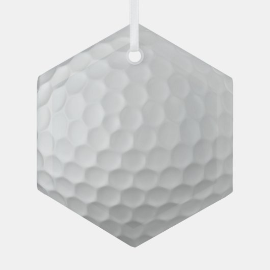 Golf Ball Dimples Glas Ornament (Voorkant)