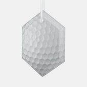 Golf Ball Dimples Glas Ornament (Voorkant links)