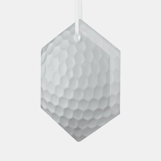 Golf Ball Dimples Glas Ornament (Voorkant links)