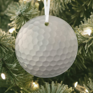 Golf Ball Dimples Glas Ornament