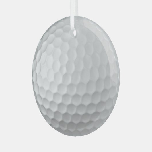 Golf Ball Dimples Glas Ornament (Voorkant links)