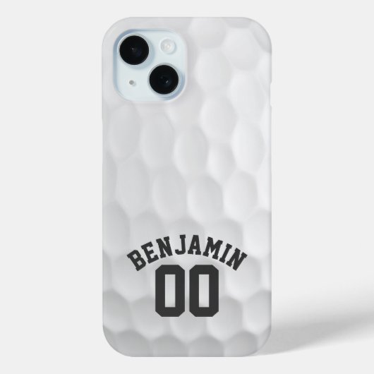 Golf Ball Dimples met aangepast naamnummer Case-Mate iPhone Case (Achterkant)