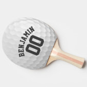 Golf Ball Dimples met aangepast naamnummer Tafeltennisbatje (Zijkant)