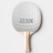 Golf Ball Dimples met eigen naam Tafeltennisbatje (Voorkant)