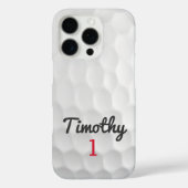 Golf Ball Dimples met zwarte naam rood nummer Case-Mate iPhone Case (Achterkant)