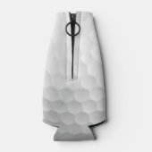 Golf Ball Dimples met zwarte naam rood nummer Flesjeskoeler (Achterkant)