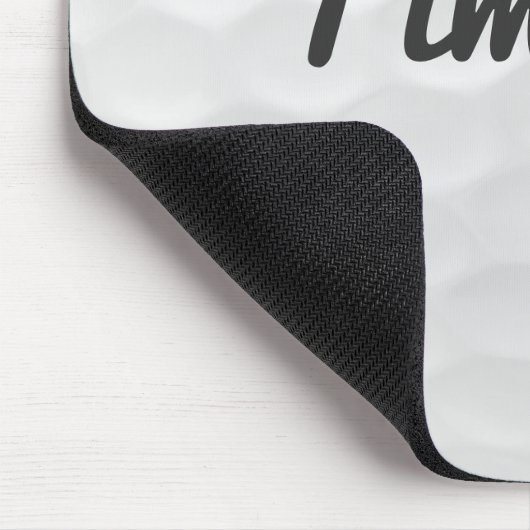 Golf Ball Dimples met zwarte naam rood nummer Muismat (Hoek)