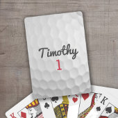 Golf Ball Dimples met zwarte naam rood nummer Pokerkaarten
