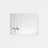 Golf Ball Dimples met zwarte naam rood nummer Post-it® Notes (Voorkant)