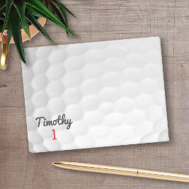 Golf Ball Dimples met zwarte naam rood nummer Post-it® Notes
