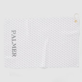 Golf Ball Dimples NAME Klassieke moderne sport Golfhanddoek (Horizontaal)