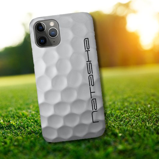 Golf Ball Dimples patroon met gepersonaliseerde te Case-Mate iPhone Case