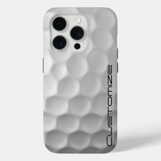 Golf Ball Dimples patroon met gepersonaliseerde te Case-Mate iPhone Case (Achterkant)