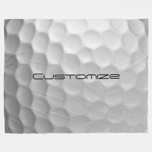 Golf Ball Dimples patroon met gepersonaliseerde te Fleece Deken (Voorkant (Horizontaal))