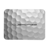 Golf Ball Dimples patroon met gepersonaliseerde te Magneet (Horizontaal)