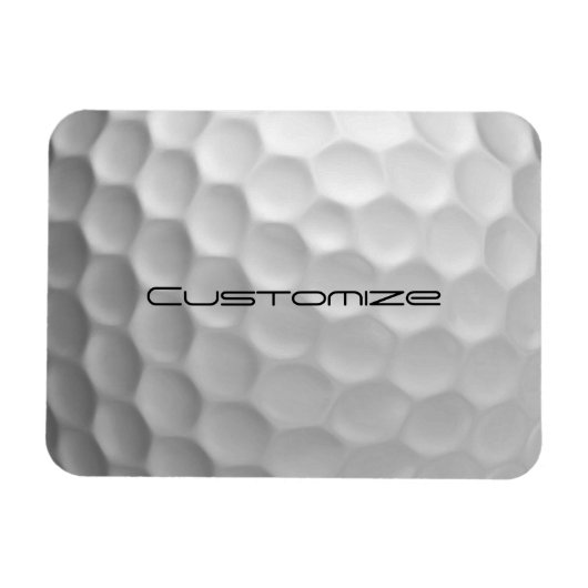 Golf Ball Dimples patroon met gepersonaliseerde te Magneet (Horizontaal)
