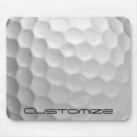 Golf Ball Dimples patroon met gepersonaliseerde te Muismat (Voorkant)