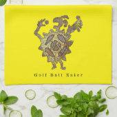 Golf Ball Eater Petroglyph Kitchen Towel Theedoek (Gevouwen)