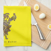 Golf Ball Eater Petroglyph Kitchen Towel Theedoek (Quarter Fold)