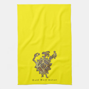 Golf Ball Eater Petroglyph Kitchen Towel Theedoek