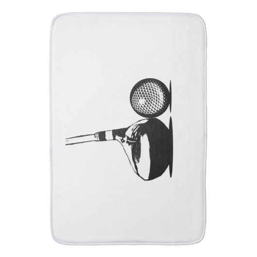 Golf Ball en Club Badmat (Voorkant Verticaal)