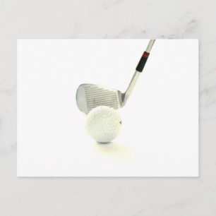 Golf Ball en Club Briefkaart