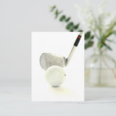 Golf Ball en Club Briefkaart (Staand voorkant)