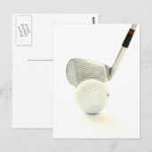 Golf Ball en Club Briefkaart (Voorkant / Achterkant)