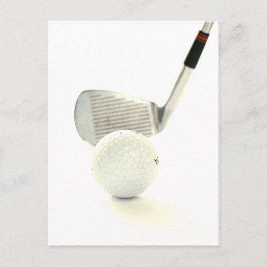 Golf Ball en Club Briefkaart (Voorkant)