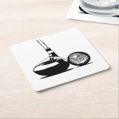 Golf Ball en Club Kartonnen Onderzetters (Schuin)